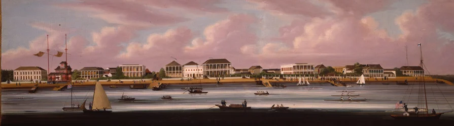 Shanghai Regatta med utsikt över Bund, c.1850