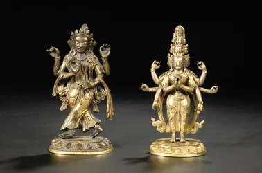 Tibeto kinesisk figur av en bodhisattva