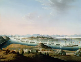 Utsikt över Whampoa, ca 1840