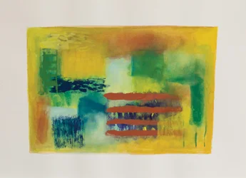 Yellow garden II, 2003 (gouache på akvarellpapper)