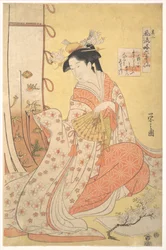 Ono no Komachi: nummer två (Sono ni), ur serien Stilfulla parodier på de sex odödliga poeterna (Fūryū yatsushi rokkasen)