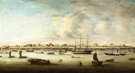 Kinesiska fiskefartyg, Shanghai, ca 1857