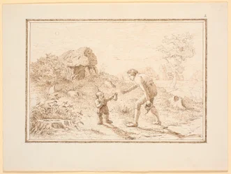 Illustration till sagan "The Mountain Man and the Thunderstorm"