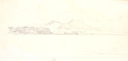 En del av Neapelbukten från Villa Reale. Vesuvius i bakgrunden