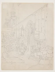 Utsikt över en kyrkogård