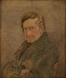 Porträtt av djurmålaren C.D. byggnader