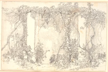 Studie av en pergola på Capri