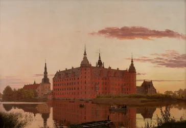 夕方の光のフレデリクスボー城 1835年、夕方の光に照らされたフレデリクスボー城。スウェーデン