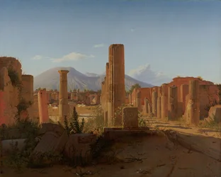 Forum, Pompeji, med Vesuvius i fjärran