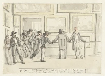 Besökare på konstutställningen i Amsterdam 1808