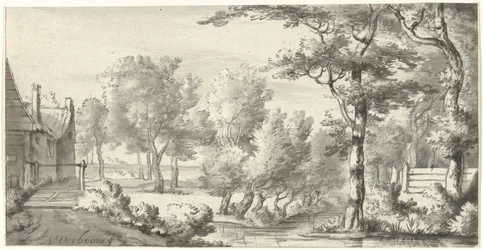 Landskap med gård