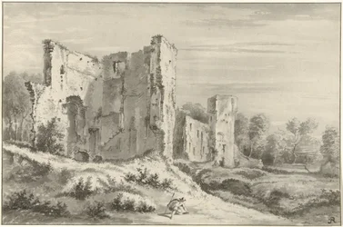 Ruin av slottet i Egmond aan den Hoef