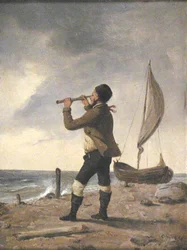 Utkiken (olja på panel)
