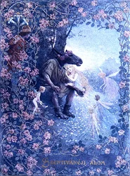 Illustration från "En midsommarnattsdröm" av William Shakespeare (1565-1616) ca 1900 (litho)