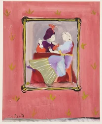 Ett utklätt par, ca 1935-45 (gouache på papper)
