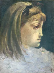 Misia Sert (1872-1950) i stil med Manet (olja på duk)