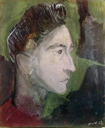 Porträtt av Jean Cocteau (1889-1963) 1927 (olja på duk)