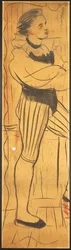 Triptyk (ritning av en älskares scen) (penna på papper) (se även 742029-30)