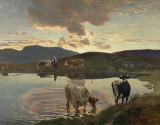 Efter solnedgången (olja på duk)