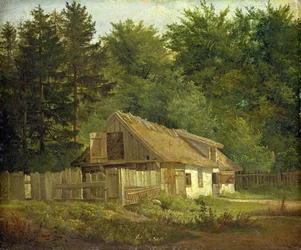 Ett hus i Frederiksdalskogen nära Köpenhamn, 1828
