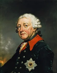 Porträtt av Fredrik II av Preussen (1712-1786), av Lisiewski, Christian Friedrich Reinhold (1725-1794). Olja på duk