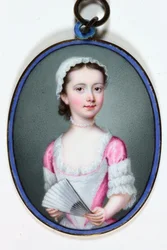 Lady Henrietta Cavendish Bentinck, senare grevinna av Stamford, 1741 (emalj)