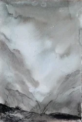 Misted Valley, 2015 (akvarell på papper)