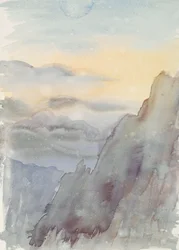 Mountain Bliss - PaiyunTing II, 2015 (akvarell på papper)