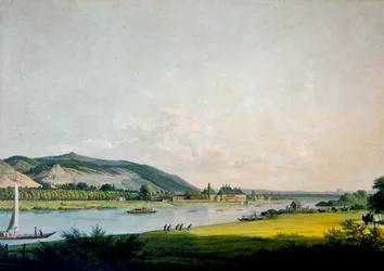 Pillnitz och dess omgivningar, nära Dresden (färggravyr)