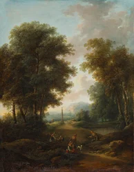 Skogslandskap med vägkantshelgedom