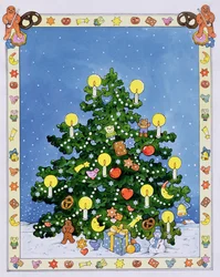 Julgran (wc på papper)