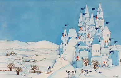 Snowman Castle, 1997 (wc på papper)