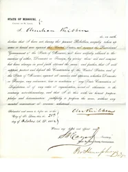 Loyalty oath of Christian Kribben of Missouri, County of St.Louis
