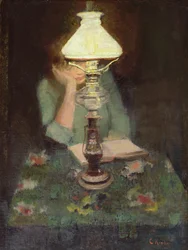 Oda med lampa (olja på duk)