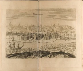 Nizhny Novgorod Illustration från resor till den store hertigen av Muscovy och kungen av Persien av