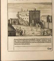 Streltsy i Kitay-gorod Illustration från resor till den store hertigen av Muscovy och kungen av