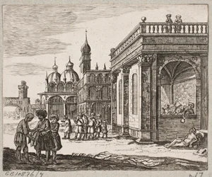 Illustration till Adam Olearius, "Persian Rosenthal av en genial poet Schich Saadi […]", Schleswig 1660