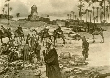 Karavan vid Mit-Rahine, 1898.
