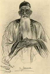 Kinesisk man bär glasögon, 1898.