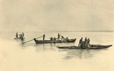 Fiskebåtar, Ceylon, 1898.