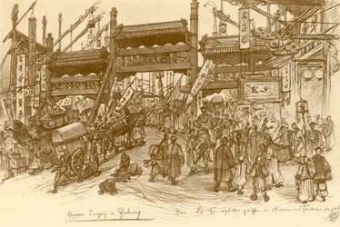 Portar i Peking, Kina, 1898.