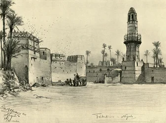 Hus i Nagada, Egypten, 1898.