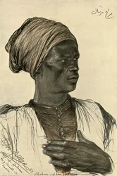 Man ombord på "Hatasoo"-ångbåten, Egypten, 1898.