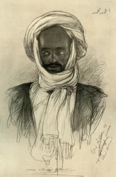 Man ombord på "Hatasoo"-ångbåten, Egypten, 1898.