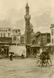 Moskén, Boulaq, Kairo, Egypten, 1898.