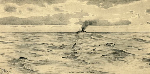 Ångfartyg på Indiska oceanen, 1898.