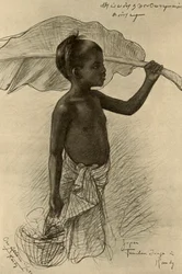 Tamil pojke, Kandy, Ceylon, 1898.