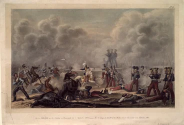 På slagfältet i Borodino före byn Semenovsky, 1820-talet