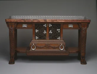 Vanderbilt Console, ca 1881-1882 (ek, marmor, silverplåt och brons)