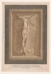 Maria Magdalena Langhans grav i Hindelbanks kyrka Tombeau de Madame Langhans (...) (titel på objekt)